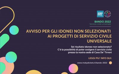Avviso per gli idonei non selezionati Servizio Civile Universale