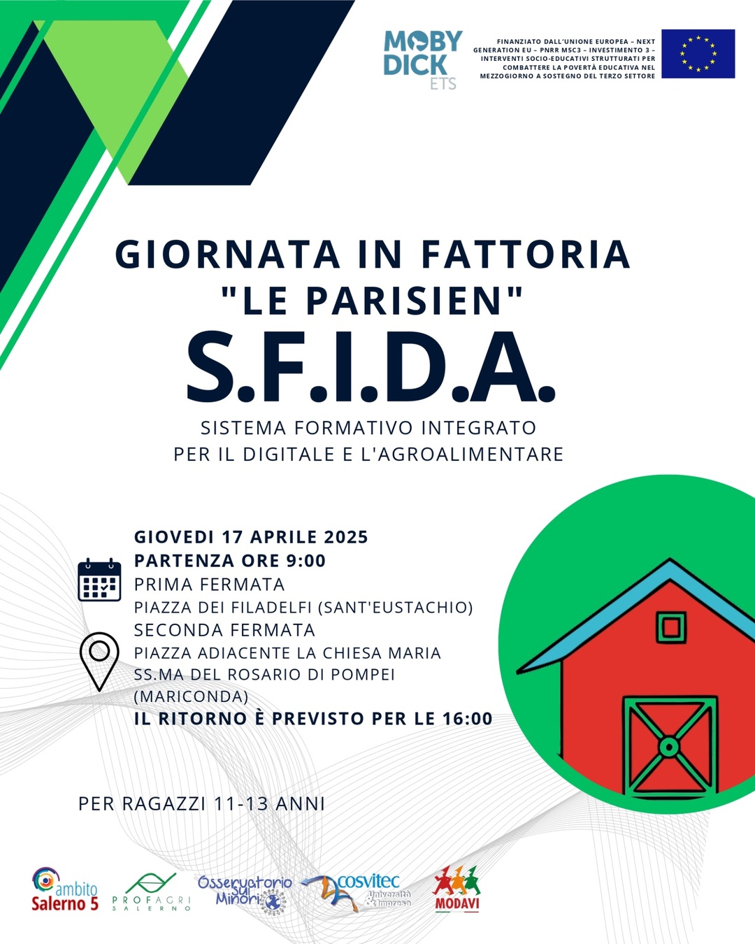 Giornata in fattoria “LE PARISIEN” – esperienza educativa per ragazzi 11–13 anni