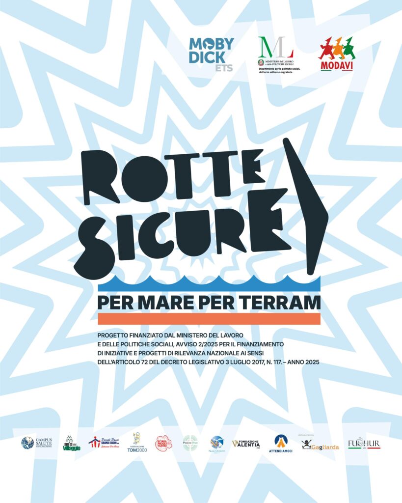 Moby Dick ETS partner di “Rotte Sicure – Per Mare, Per Terram”, il progetto nazionale dedicato ai giovani e alla promozione di comportamenti consapevoli e responsabili.
